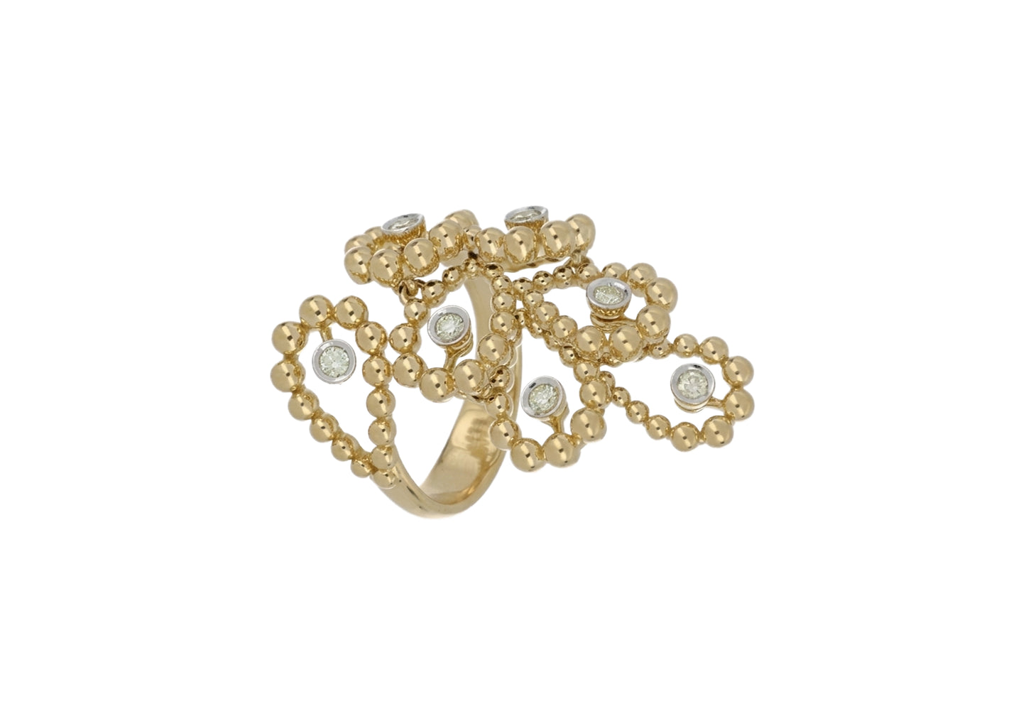 Yellow Diamond Lace Ring
