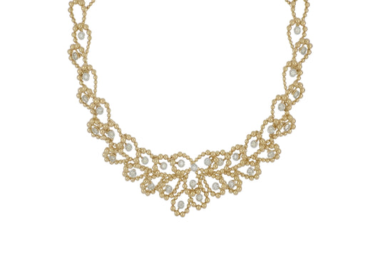 Diamond Lace Statement Necklace