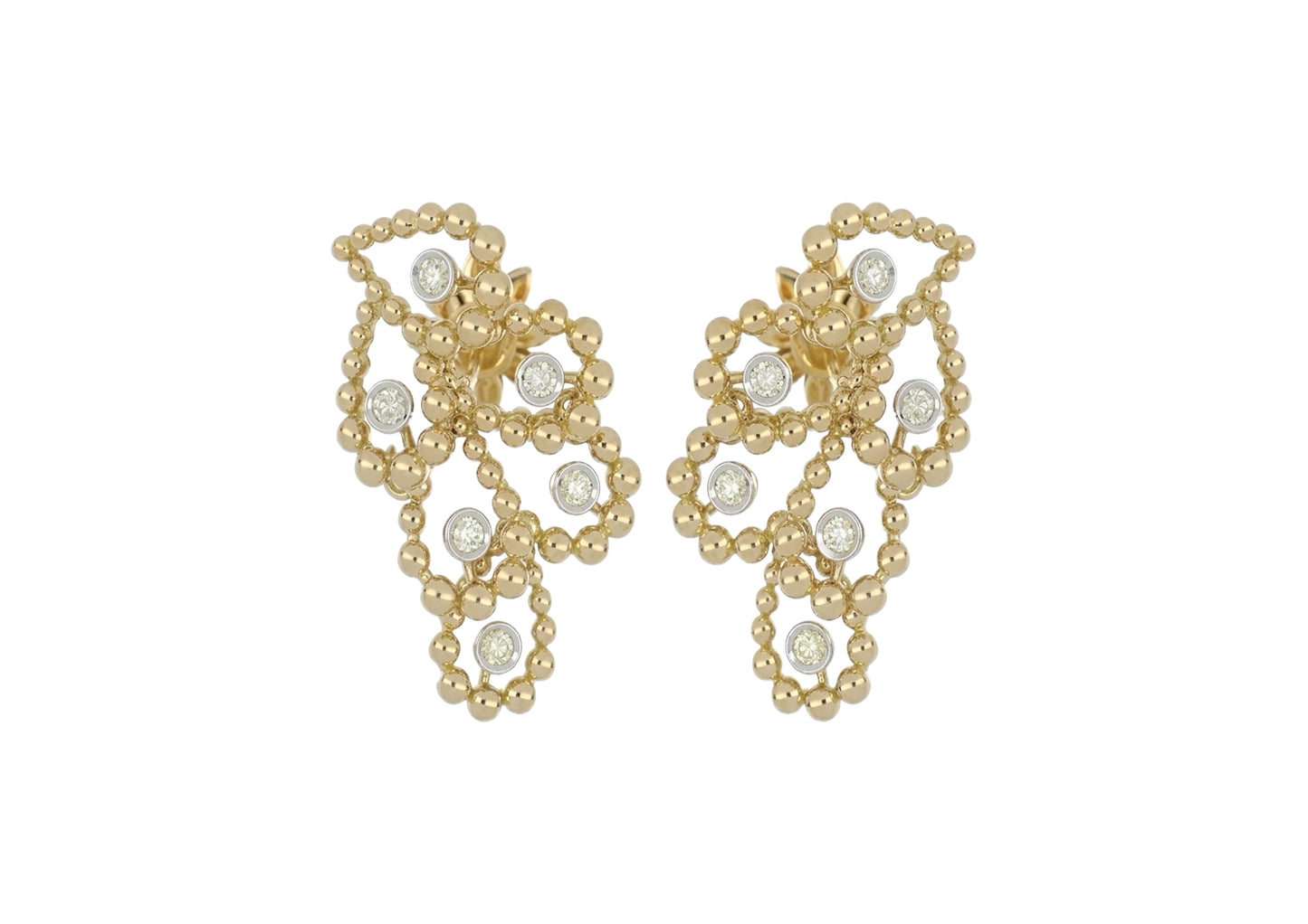 Yellow Diamond Lace Earrings