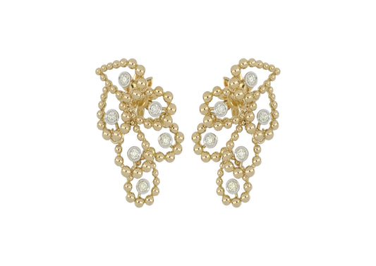 Yellow Diamond Lace Earrings