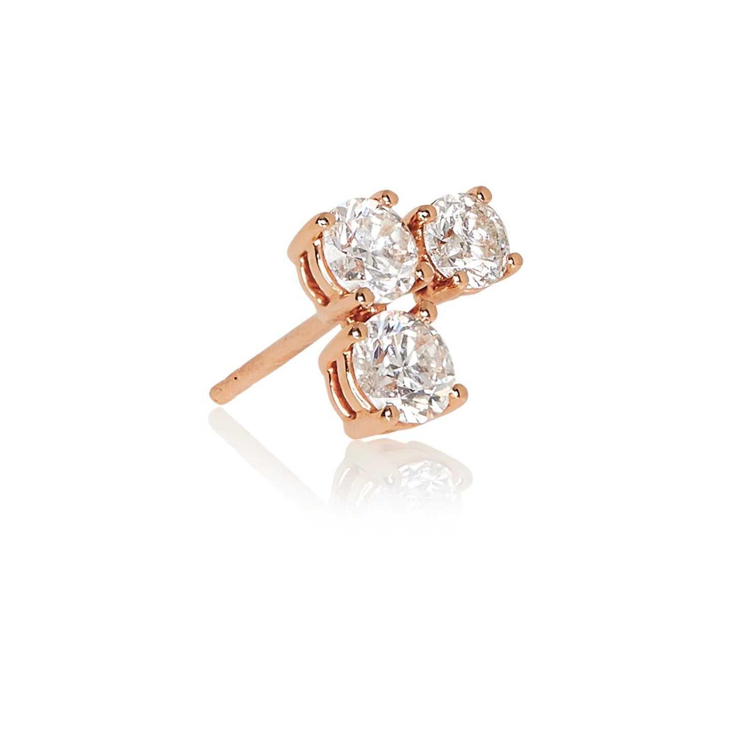 Diamond Cluster Stud Earring