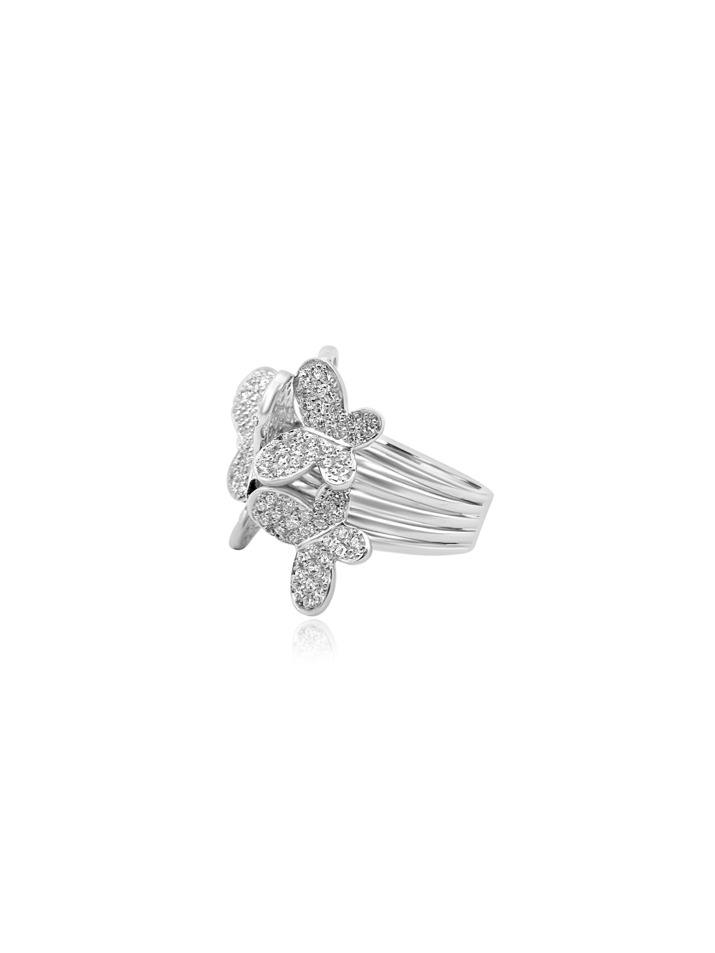 Diamond Butterflies Ring
