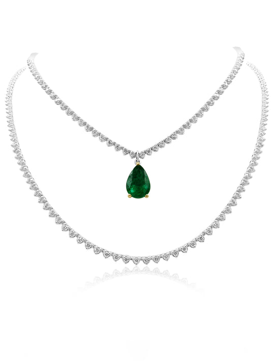Emerald and Diamond Necklace