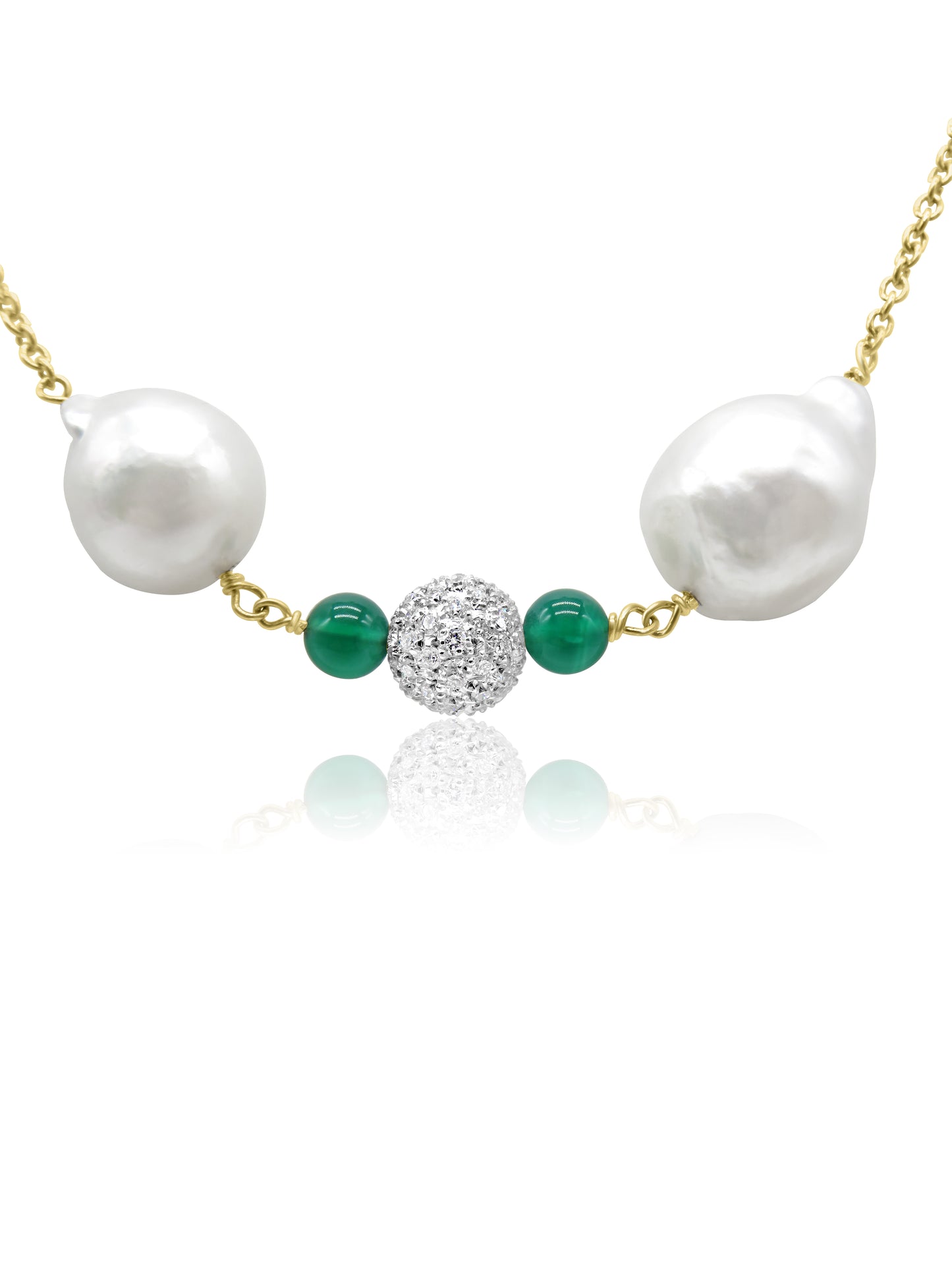 Asymmetrical Pearl Beaded Necklace