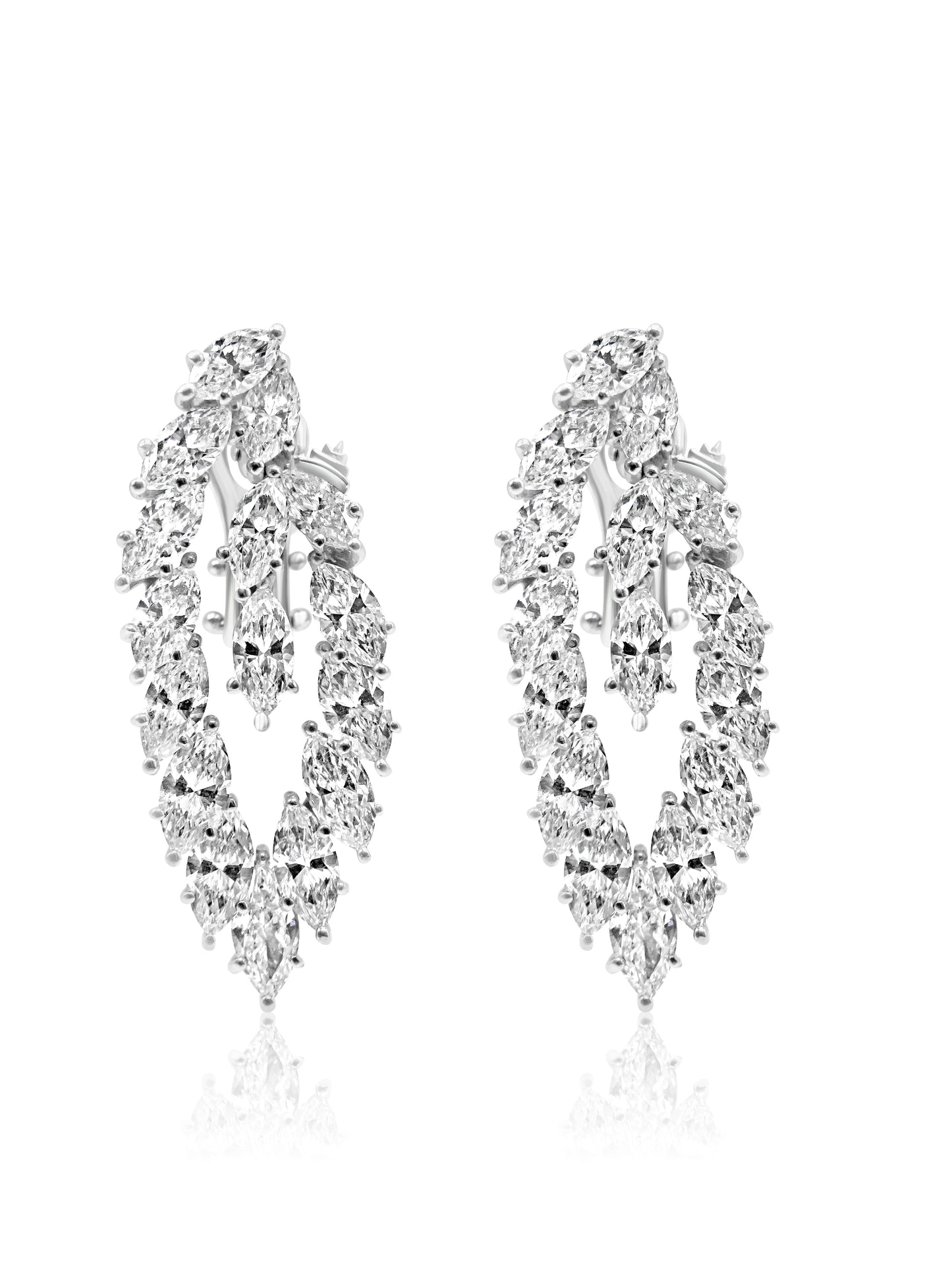 Cascading Marquise Diamond Earrings