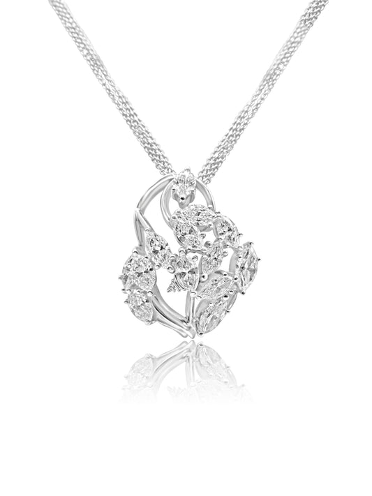 Marquise Diamond Cluster Pendant