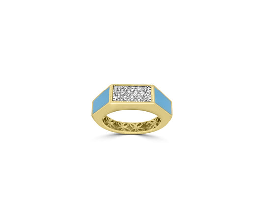 Turquoise and Diamond Ring
