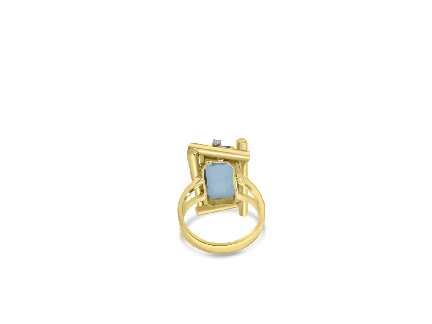 Aquamarine and Diamond Ring