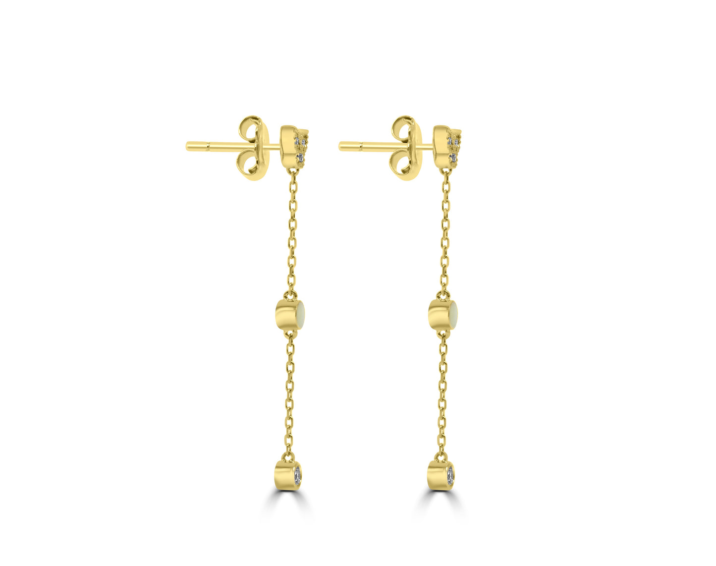Diamond Butterfly Drop Earrings