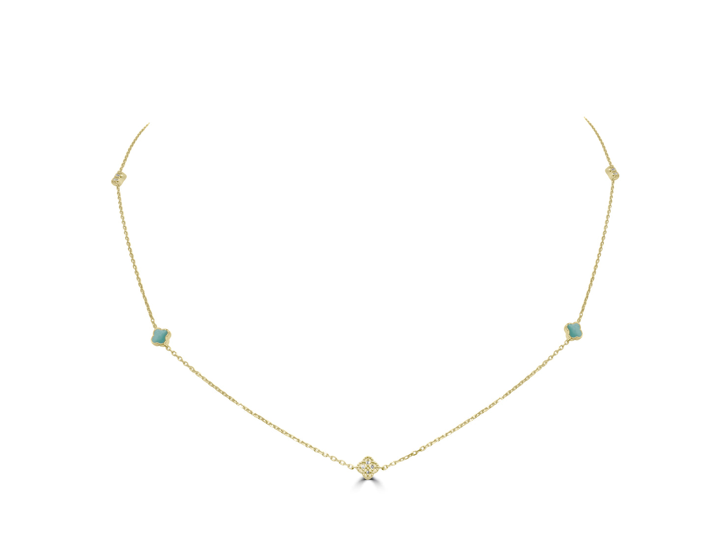 Diamond Quatrefoil Necklace