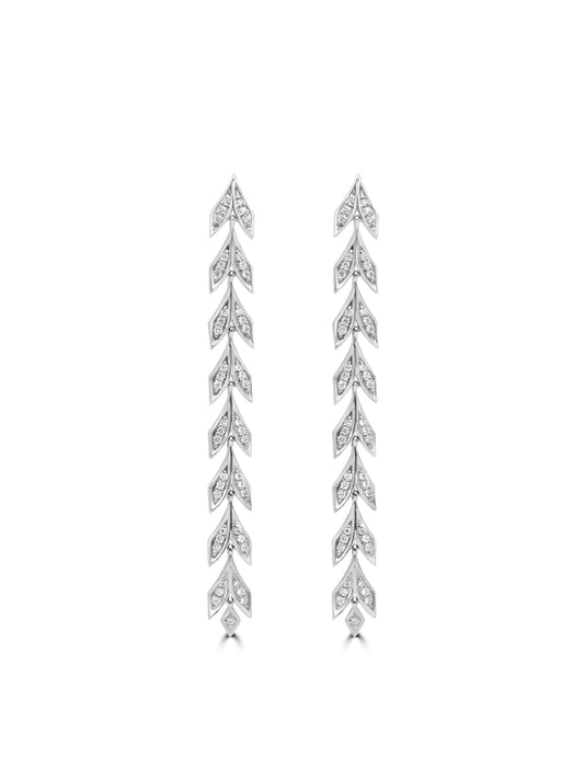 Diamond Leaf Earrings