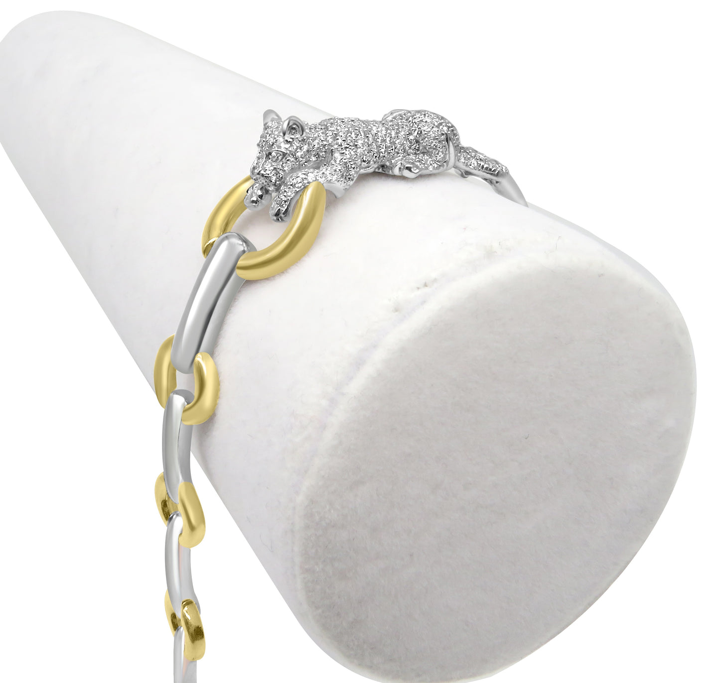 Diamond Panther Link Bracelet