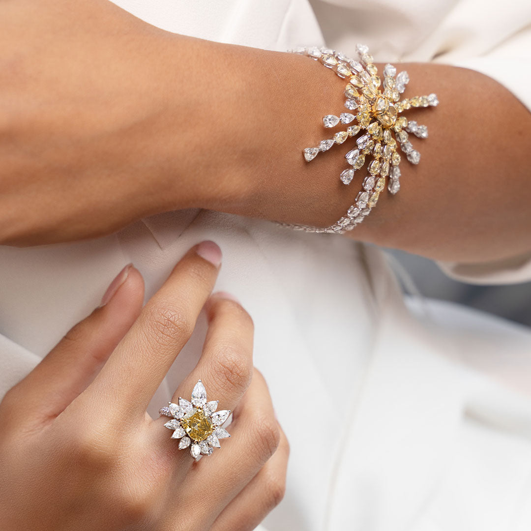 Rising Sun Diamond Ring