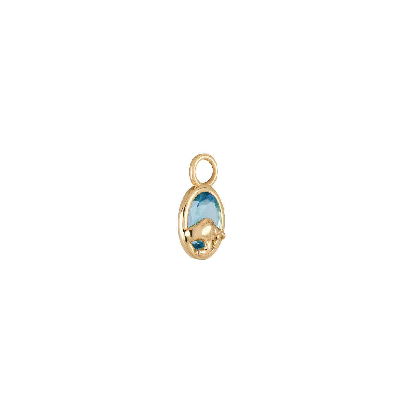 Taurus Capsule Pendant with Blue Topaz