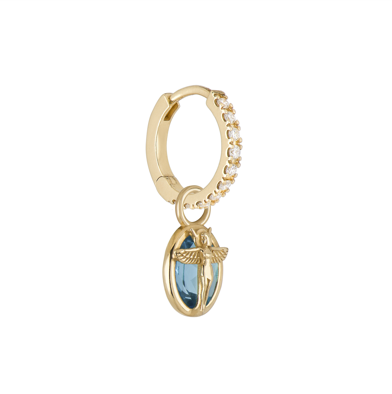 Virgo Capsule Pendant with Blue Topaz