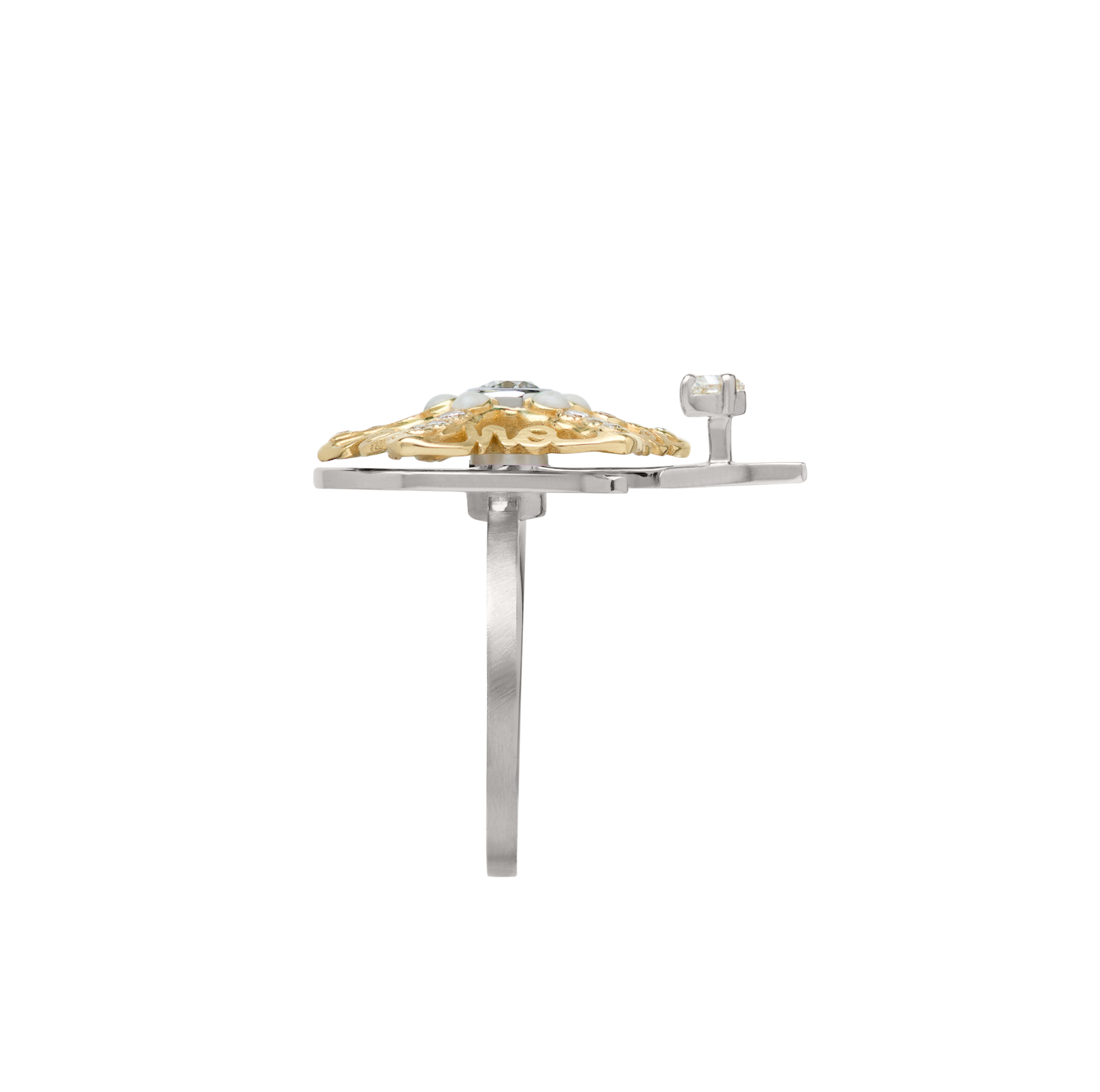 Spinning Diamond Starfish Ring