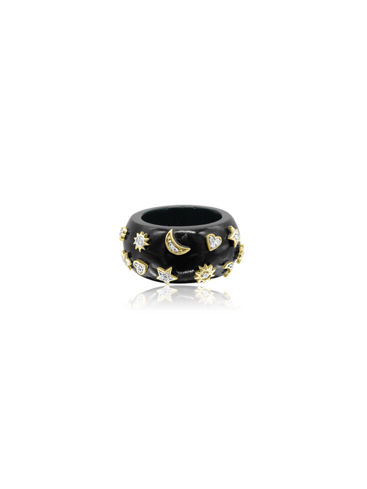Cosmic Green Quartz Ring