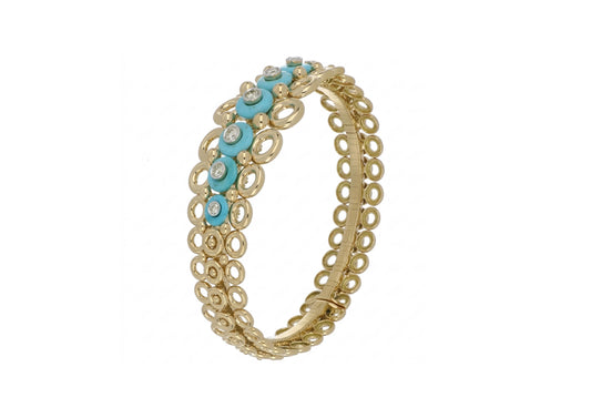 Turquoise Circular Cluster Bangle