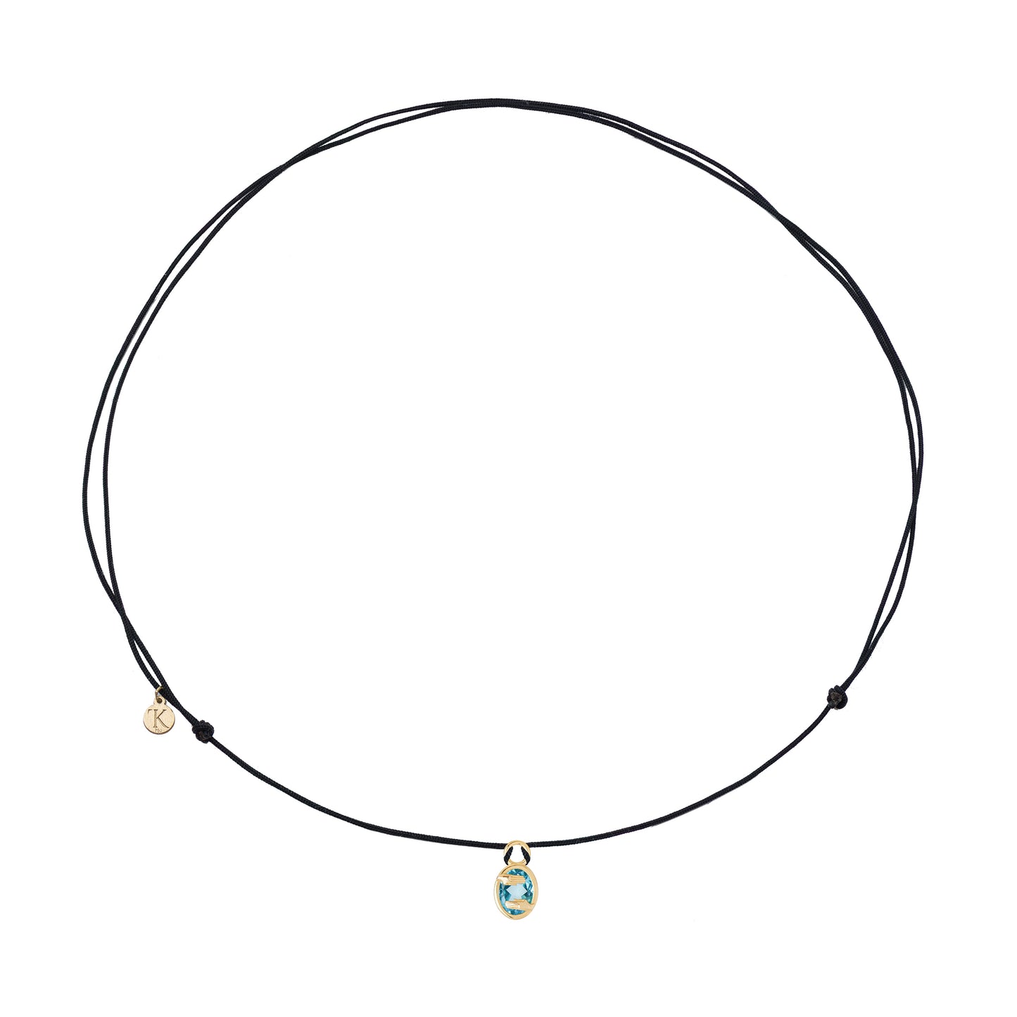 Gemini Capsule Pendant with Blue Topaz