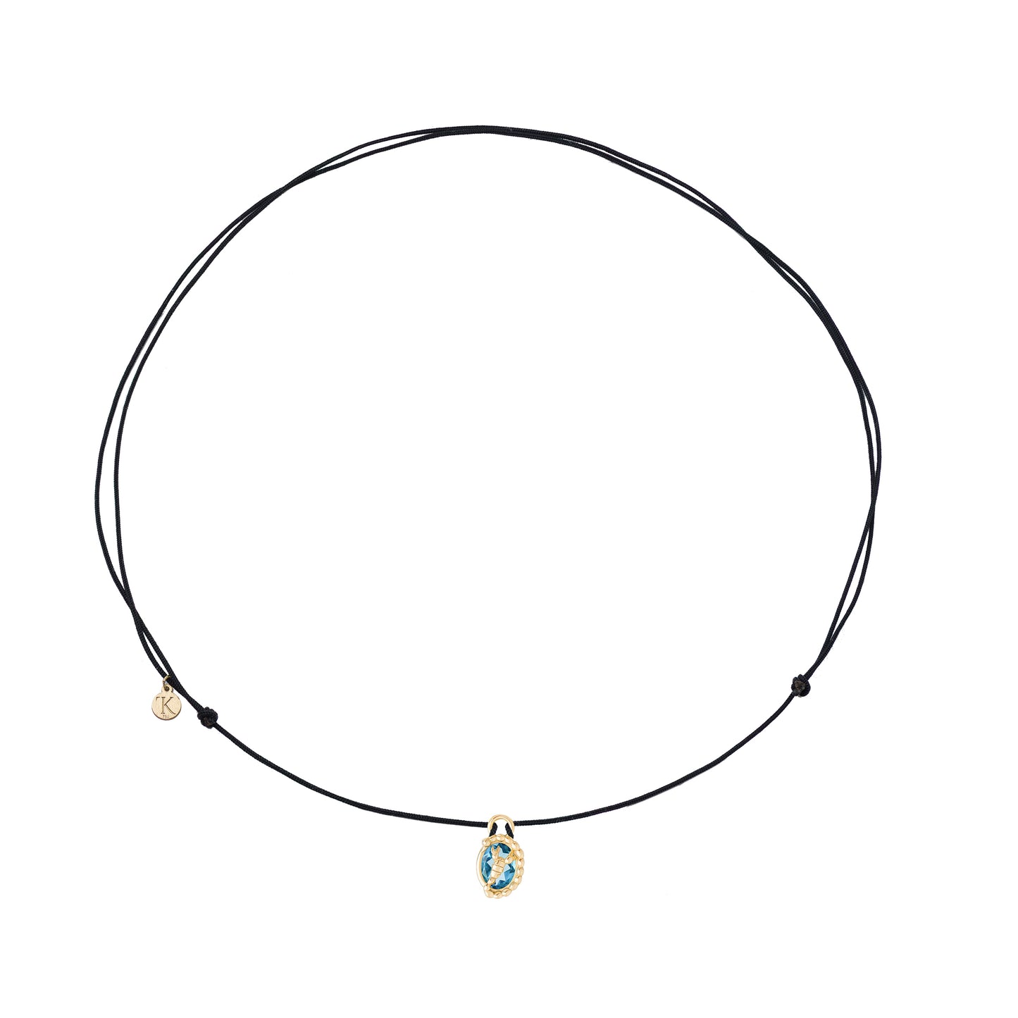 Scorpio Capsule Pendant with Blue Topaz