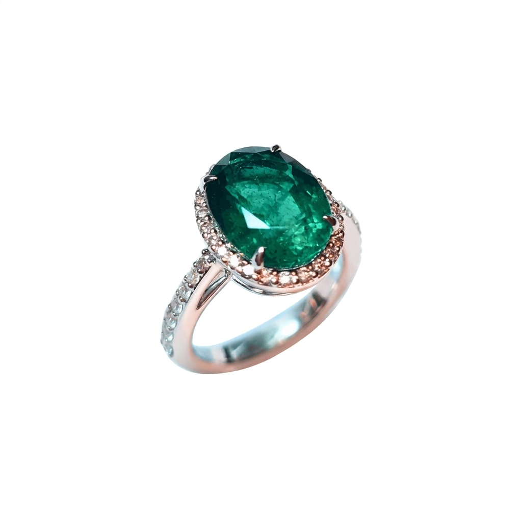 Emerald and Diamond Ring