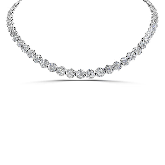 Diamond Cluster Necklace